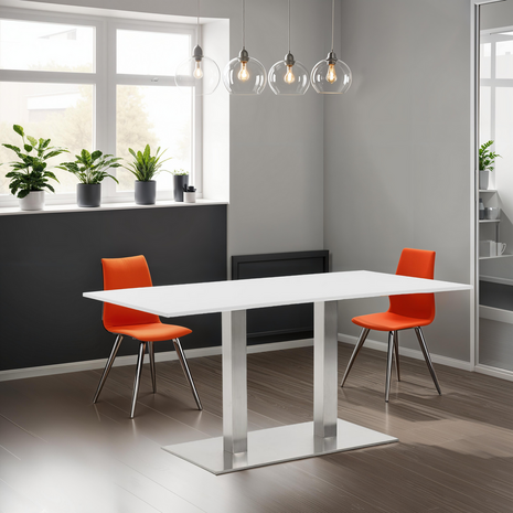 Design tafel / bureau 'DENVER' wit - 160x80 cm