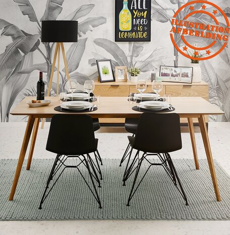 BARISTA' design eettafel / bureau in hout in Scandinavische stijl - 180x90 cm
