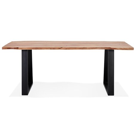 Industriële eettafel 'RAFA' van massief hout en metaal - 200x95 cm