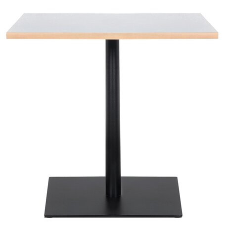 Witte vierkante tafel 'FUSION SQUARE' met zwart frame - 80x80 cm
