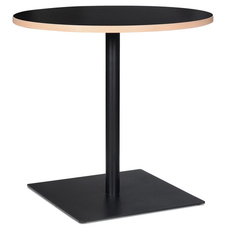 Zwarte ronde tafel 'FUSION ROUND' - Ø 80 cm