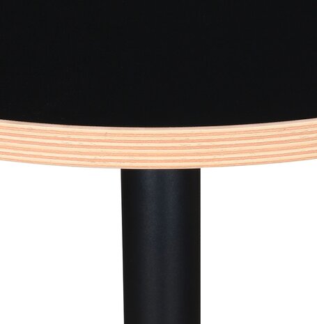Zwarte ronde tafel 'FUSION ROUND' - Ø 80 cm