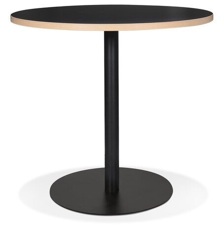 Zwart rond bistrotafel 'YOGI' - Ø 80 cm