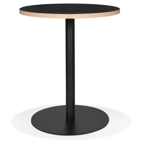 Zwart rond bistrotafeltje 'YOGI' - Ø 60 cm