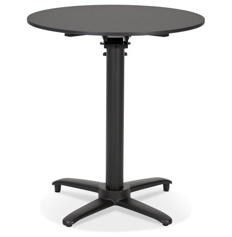 Table de terrasse pliable 'COMPAKT' ronde noire - Ø 68 cm
