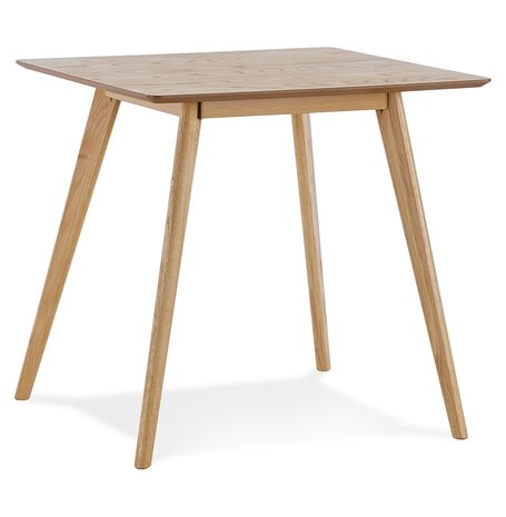 Kleine houten eettafel 'GENIUS' met natuurkleurige afwerking - 80x80 cm