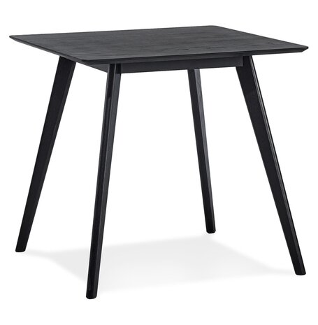 Kleine houten eettafel 'GENIUS' met zwarte afwerking - 80x80 cm