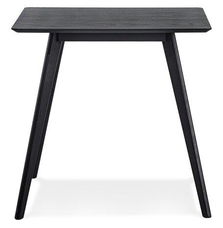 Kleine houten eettafel 'GENIUS' met zwarte afwerking - 80x80 cm