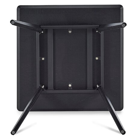 Kleine houten eettafel 'GENIUS' met zwarte afwerking - 80x80 cm