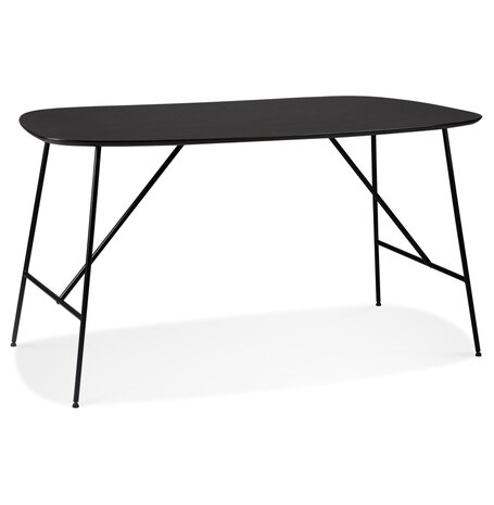 Kleine tafel/bureau 'FIONA' van zwart eikenhout