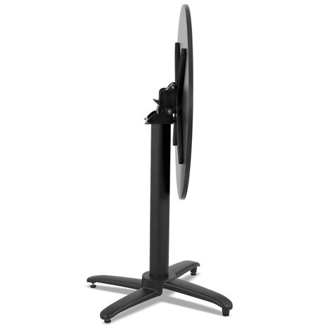 Opvouwbare ronde zwarte terrastafel 'NOCTALI' - Ø 68 cm