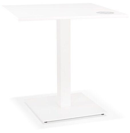 Wit vierkant eettafeltje 'MUFFIN' voor binnen/buiten - 68x68 cm