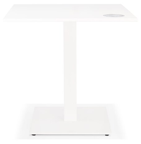 Wit vierkant eettafeltje 'MUFFIN' voor binnen/buiten - 68x68 cm