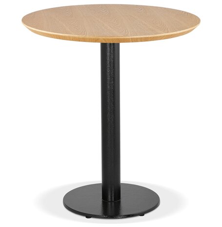 Rond eettafeltje 'BASTILLE' van natuurlijk afgewerkt hout en zwart gietijzer - Ø 60 cm