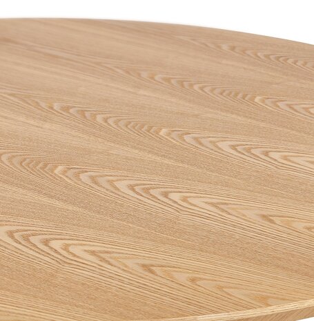 Rond eettafeltje 'BASTILLE' van natuurlijk afgewerkt hout en zwart gietijzer - Ø 60 cm