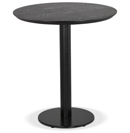 Rond eettafeltje 'BASTILLE' van hout en zwart gietijzer - Ø 60 cm
