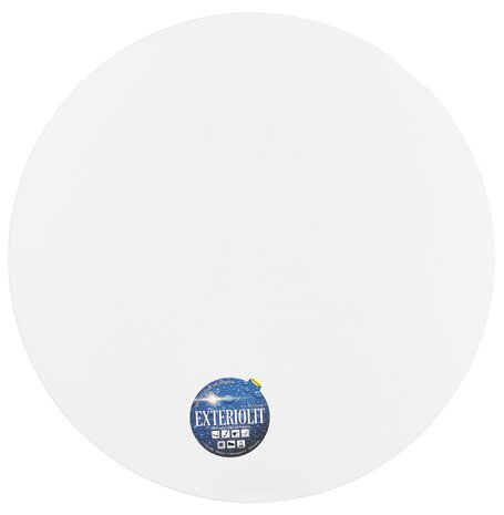 Rond eettafeltje 'LUCETTE' van hout en wit gietijzer - Ø 68 cm