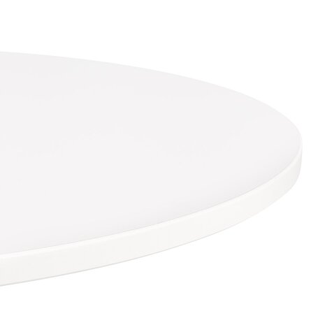Rond eettafeltje 'LUCETTE' van hout en wit gietijzer - Ø 68 cm