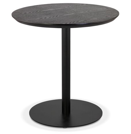 Rond eettafeltje 'DEXTER' van zwart hout en metaal - Ø 60 cm