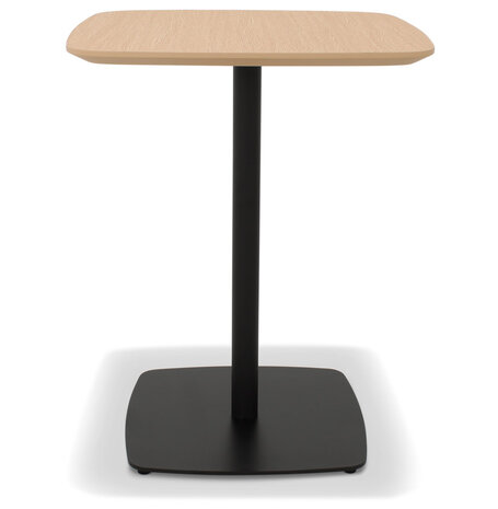 Kleine eettafel 'PATATI' in hout met natuurlijke afwerking en zwart metaal - 60X60 CM