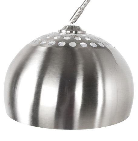 Boogvormige design lamp 'XXL' uit geborsteld staal in retro jaren '70-stijl