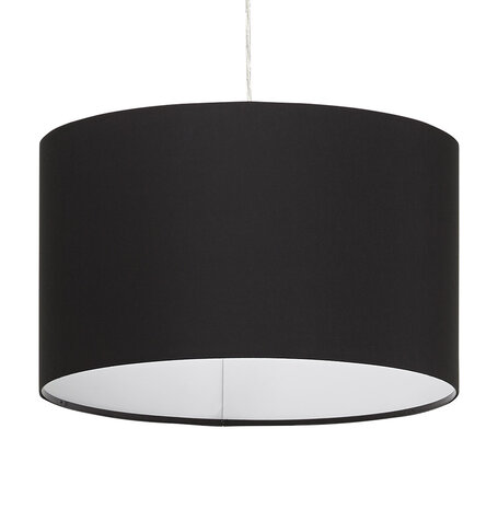 Ronde hanglamp 'BUNGEE' met zwarte lampenkap