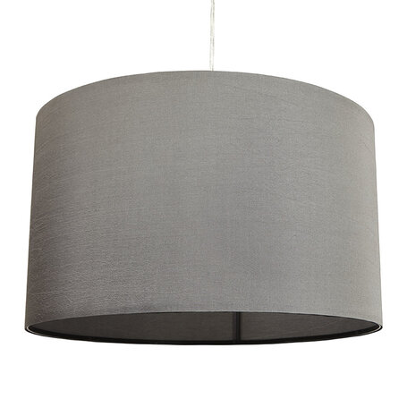 Ronde hanglamp 'BUNGEE' met grijze lampenkap