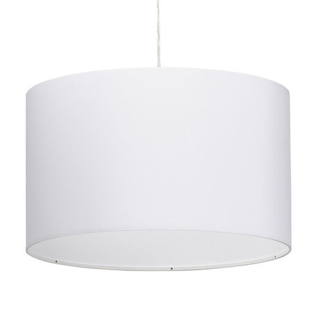 Ronde hanglamp 'BUNGEE' met witte lampenkap