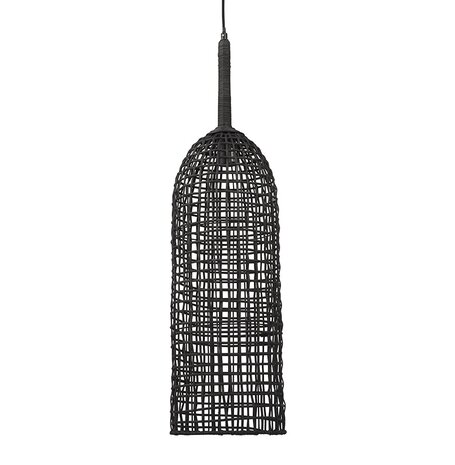Hanglamp 'BENDITO' van zwarte rotan