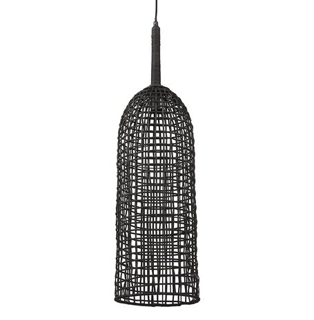 Hanglamp 'BENDITO' van zwarte rotan