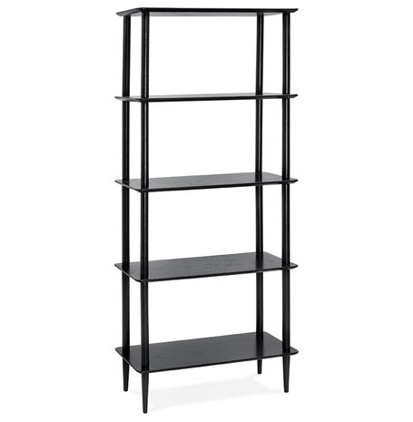 Design, zwart wandrek 'RACK' van hout in scandinavische stijl