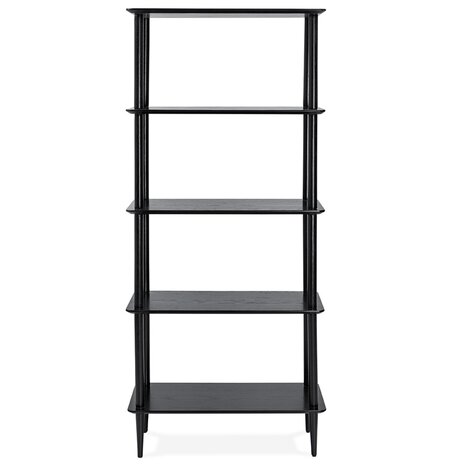 Design, zwart wandrek 'RACK' van hout in scandinavische stijl