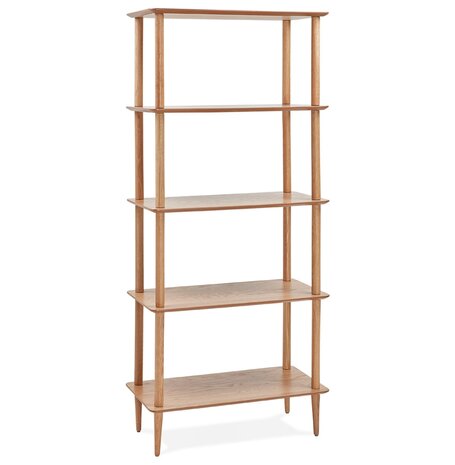 Design wandrek 'RACK' in hout met natuurlijke afwerking