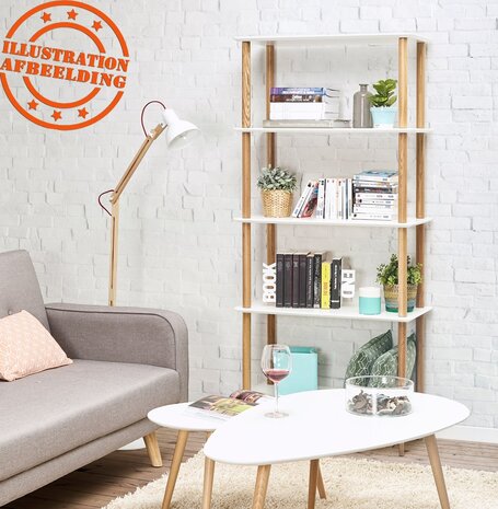 Design wandrek 'RACK' in hout met natuurlijke afwerking