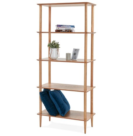 Design wandrek 'RACK' in hout met natuurlijke afwerking