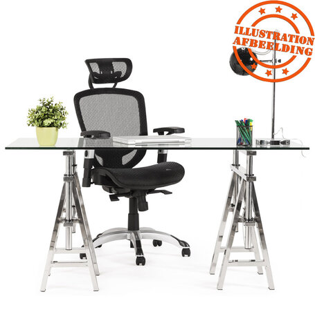Zwarte, ergonomische bureaustoel 'TYPHON'