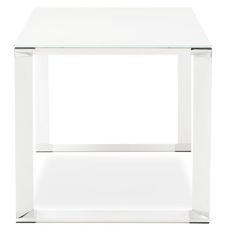 Design recht bureau 'XLINE' van wit glas - 160x80 cm