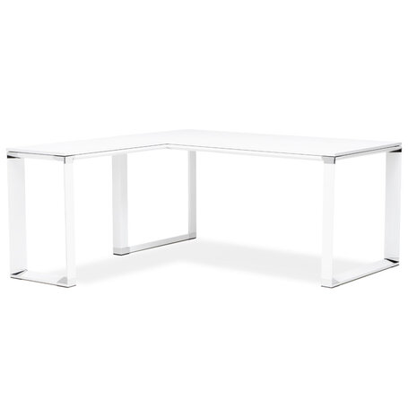 Design hoekbureau 'XLINE' 160 van wit hout (hoek naar keuze) - 160 cm