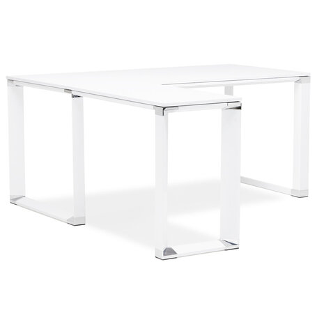 Design hoekbureau 'XLINE' 160 van wit hout (hoek naar keuze) - 160 cm