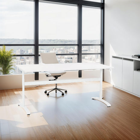 Grote rechte bureau 'CRYPTO' wit - 160x80 cm