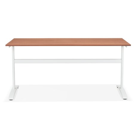 Grote rechte bureau 'CRYPTO' in Walnoot-houtafwerking - 160x80 cm