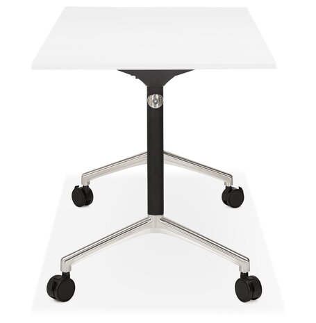 Opvouwbaar bureau 'FLEXO' wit op wielen - 140x70 cm