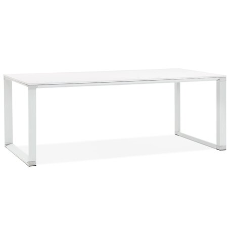 Groot recht directiebureau 'XLINE' in wit hout - 200x100 cm