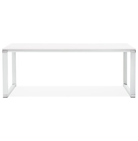 Groot recht directiebureau 'XLINE' in wit hout - 200x100 cm