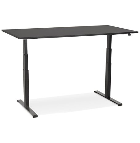 Zwarte elektrische zit/sta-bureau 'TRONIK' - 140x70 cm