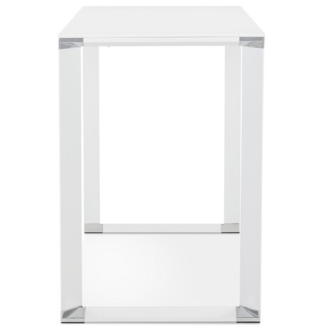 Hoge tafel/bureau van wit glas 'XLINE HIGH TABLE' - 140x70 cm