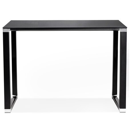 Hoge tafel/bureau van zwart glas 'XLINE HIGH TABLE' - 140x70 cm