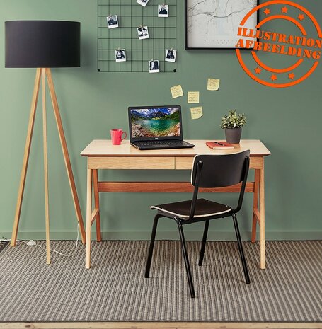Rechte design bureau 'SIROKO' van natuurlijk hout - 120x70 cm