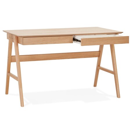 Rechte design bureau 'SIROKO' van natuurlijk hout - 120x70 cm