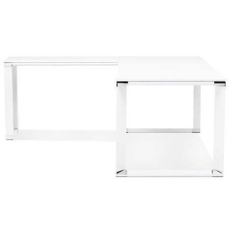 Groot hoekbureau van wit hout 'XLINE' (hoek naar keuze) - 200 cm